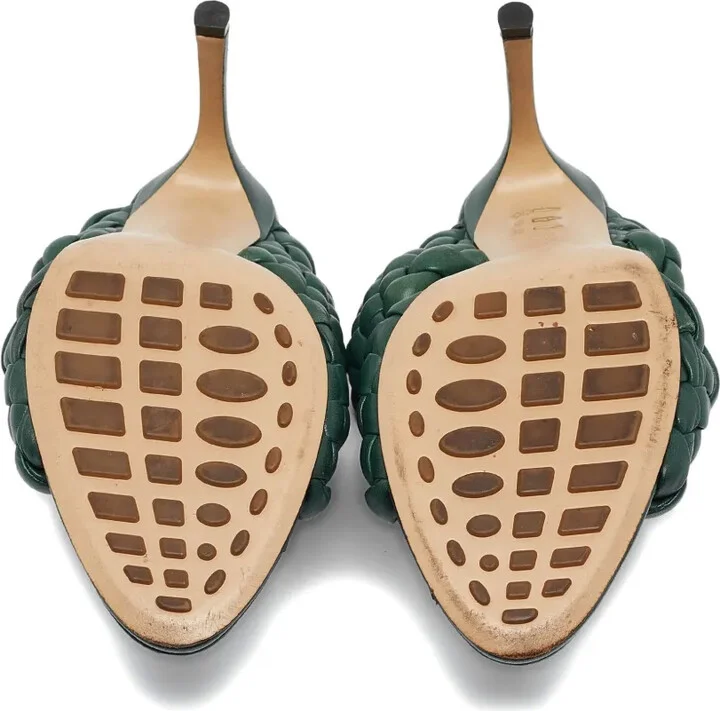100mm Curve braided leather sandals - Image 4