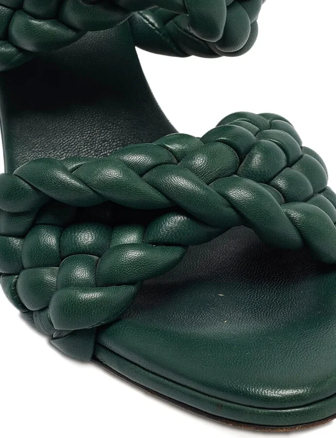 100mm Curve braided leather sandals - Image 5