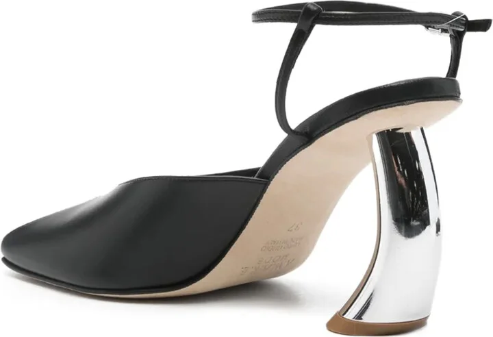 100mm Curved-Heel Open-Toe Mules - Image 3