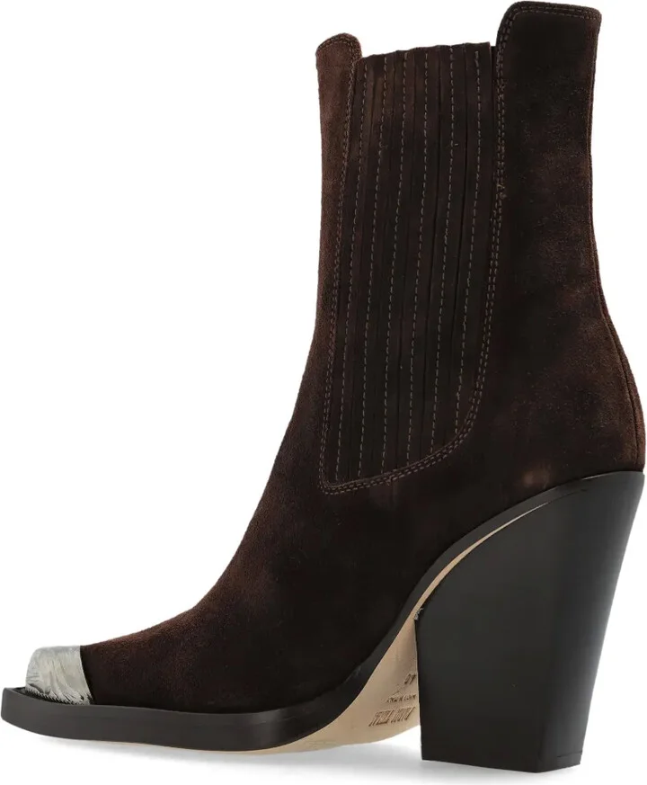 100mm Dallas metallic-toe suede boots - Image 3