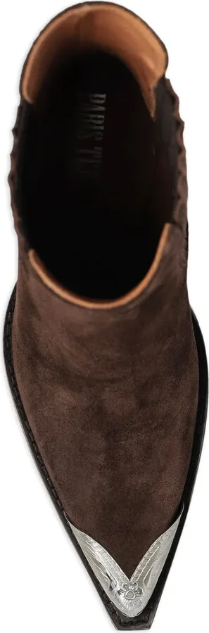 100mm Dallas metallic-toe suede boots - Image 4