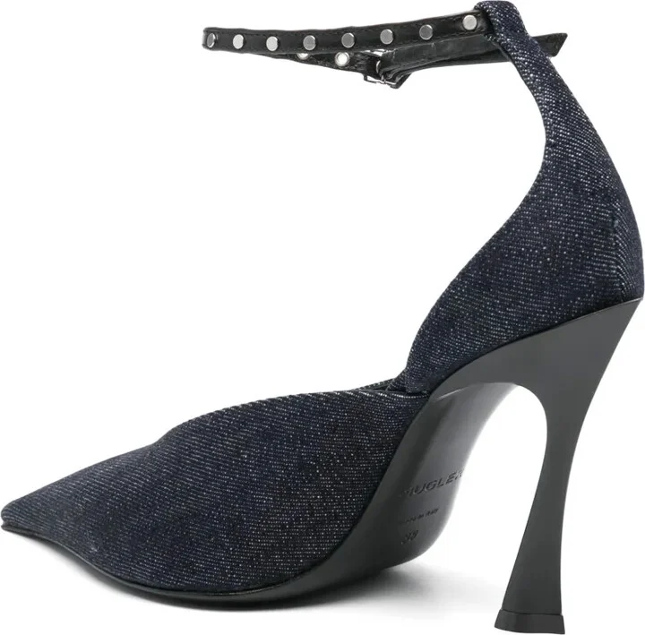 100mm Denim Mules - Image 3