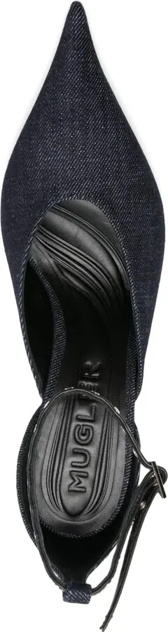 100mm Denim Mules - Image 4