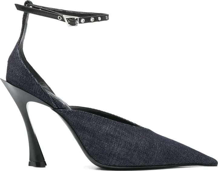 100mm Denim Mules