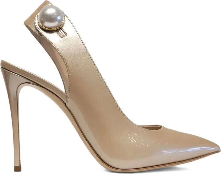100mm Embellished Sling-Back Pumps