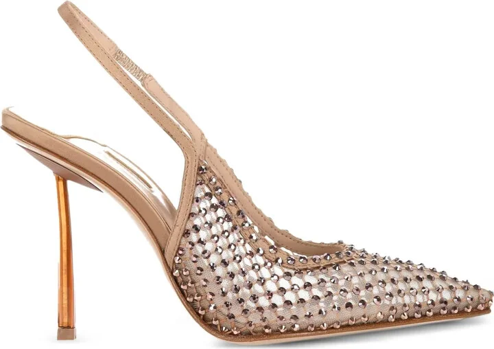 100MM embellished slingback sandals
