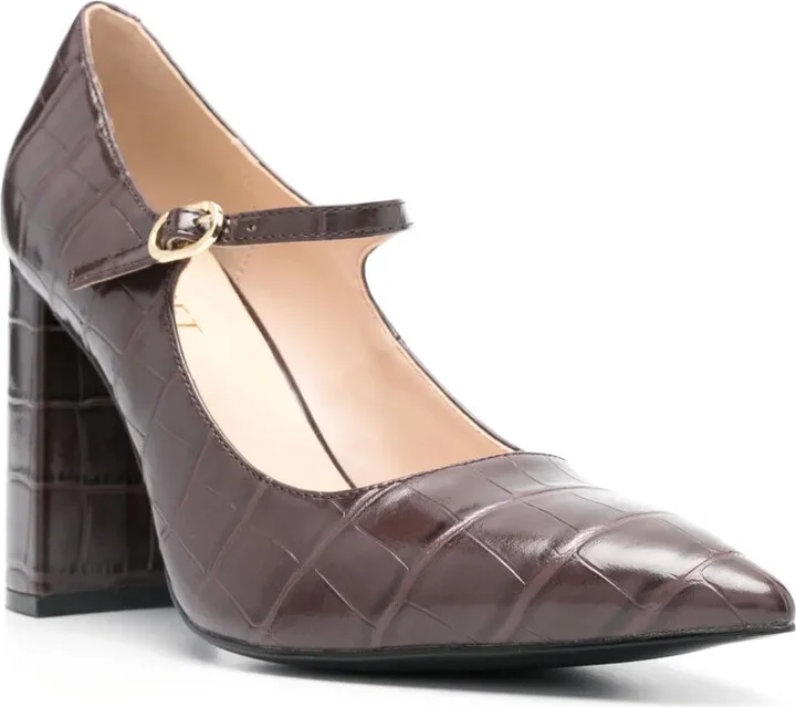 100mm Embossed Crocodile Effect Pumps - Image 2