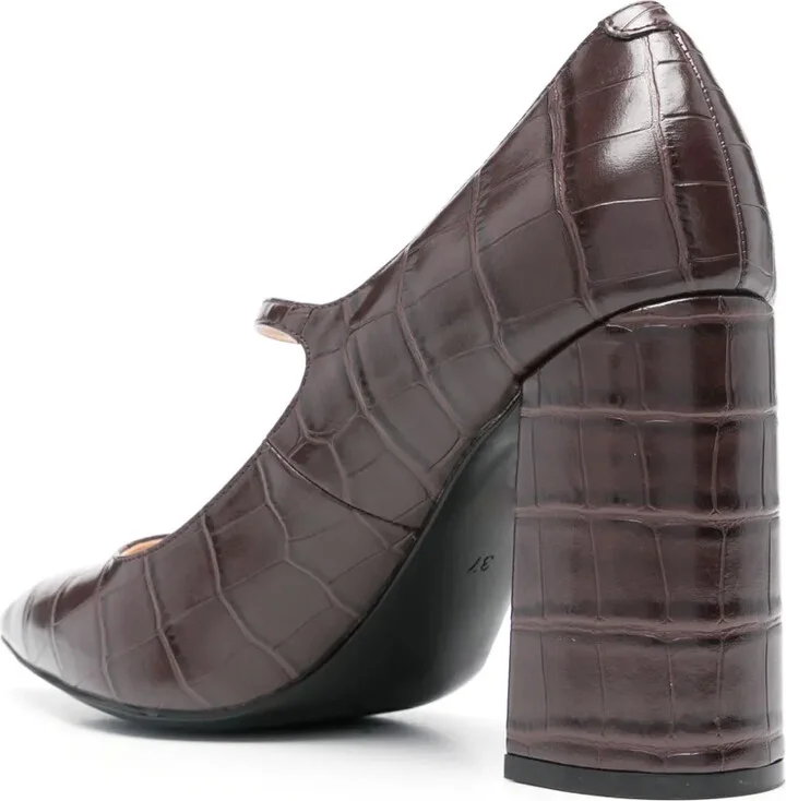 100mm Embossed Crocodile Effect Pumps - Image 3