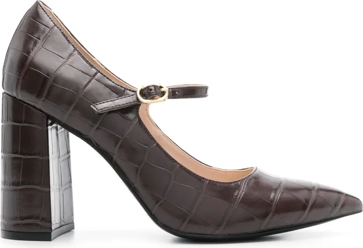 100mm Embossed Crocodile Effect Pumps