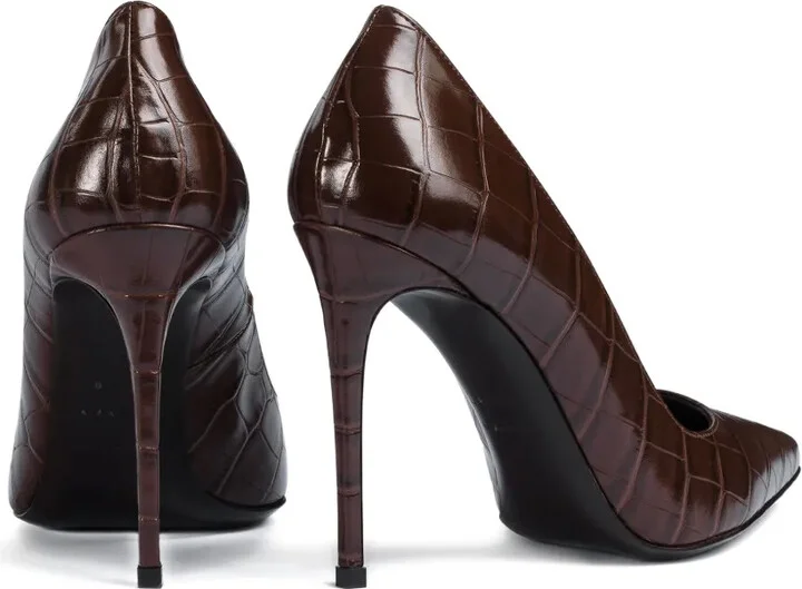 100mm Eva crocodile-effect pointed-toe pumps - Image 2