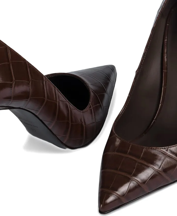 100mm Eva crocodile-effect pointed-toe pumps - Image 3
