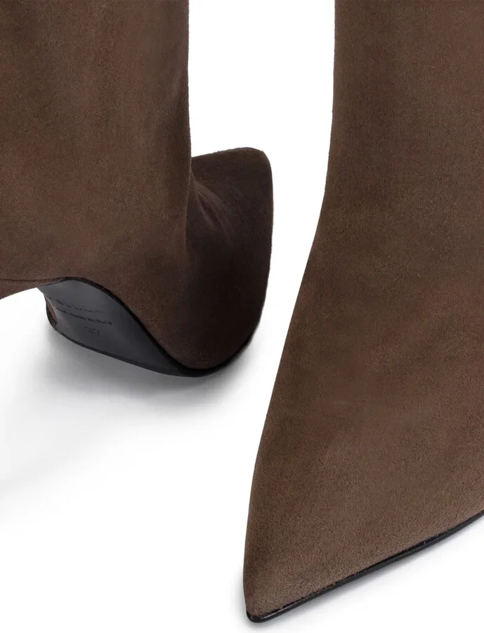 100mm Eva knee-high stiletto suede boots - Image 2
