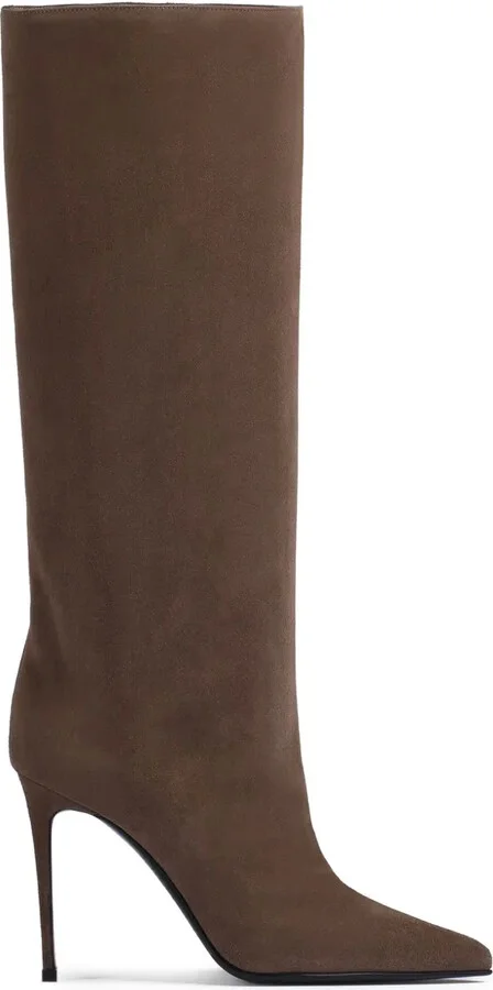 100mm Eva knee-high stiletto suede boots