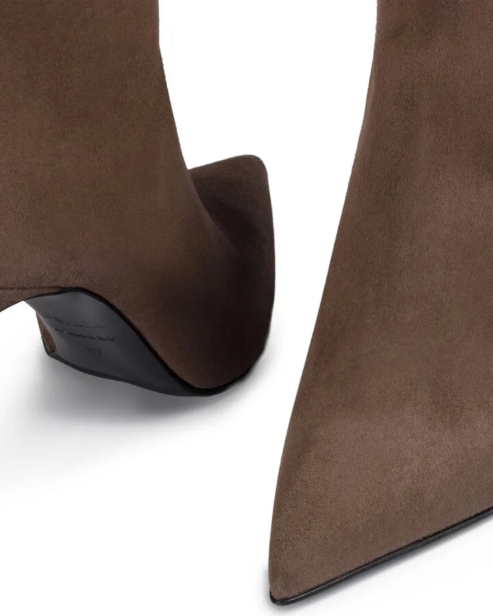 100mm Eva suede pointed-toe ankle boots - Image 4