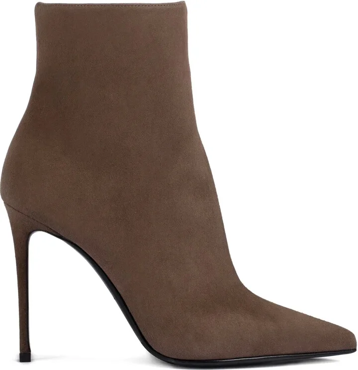 100mm Eva suede pointed-toe ankle boots