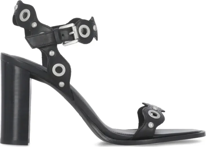 100mm Eyelet-Embellished Heeled Sandals
