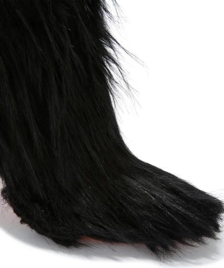 100mm Faux-Fur Stiletto Boots - Image 5