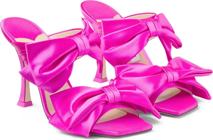 100mm Flaca satin-bow sandals - Image 2