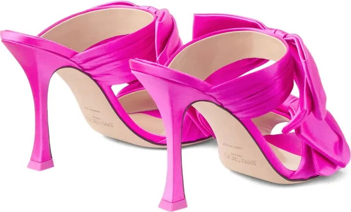 100mm Flaca satin-bow sandals - Image 3