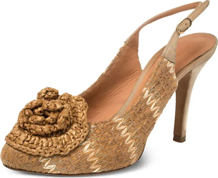 100mm Floral-Appliqué Pumps - Image 2