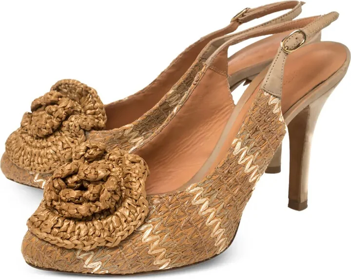 100mm Floral-Appliqué Pumps - Image 4
