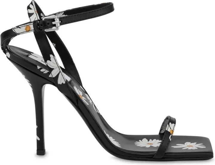 100mm Floral-Print Sandals