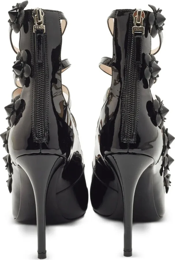 100mm Flowerland patent-leather pumps - Image 3