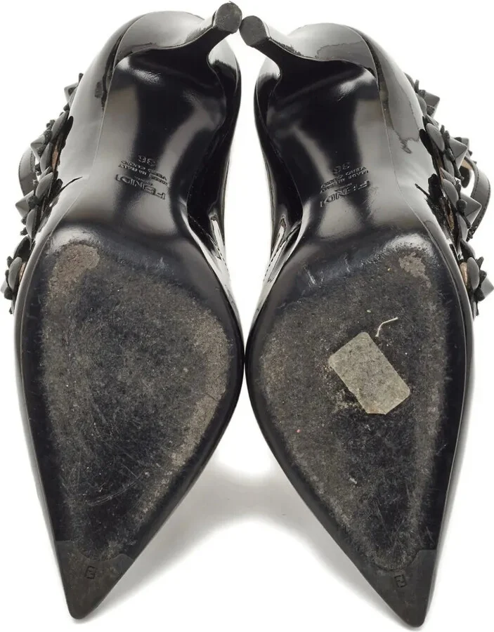 100mm Flowerland patent-leather pumps - Image 4