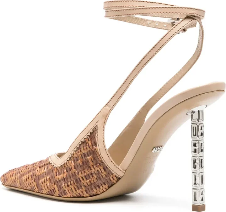 100mm GCDS Cube monogram-raffia pumps - Image 3