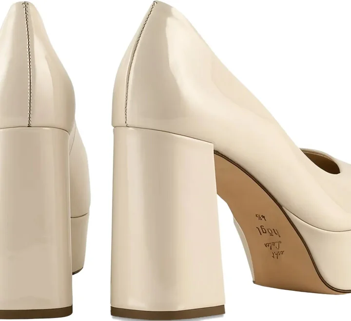 100mm Gianna platform block-heel pumps - Image 3