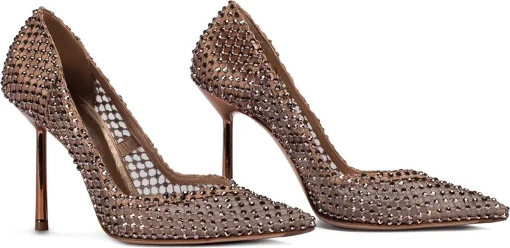 100mm Gilda crystal-embellished pointed-toe pumps - Image 4