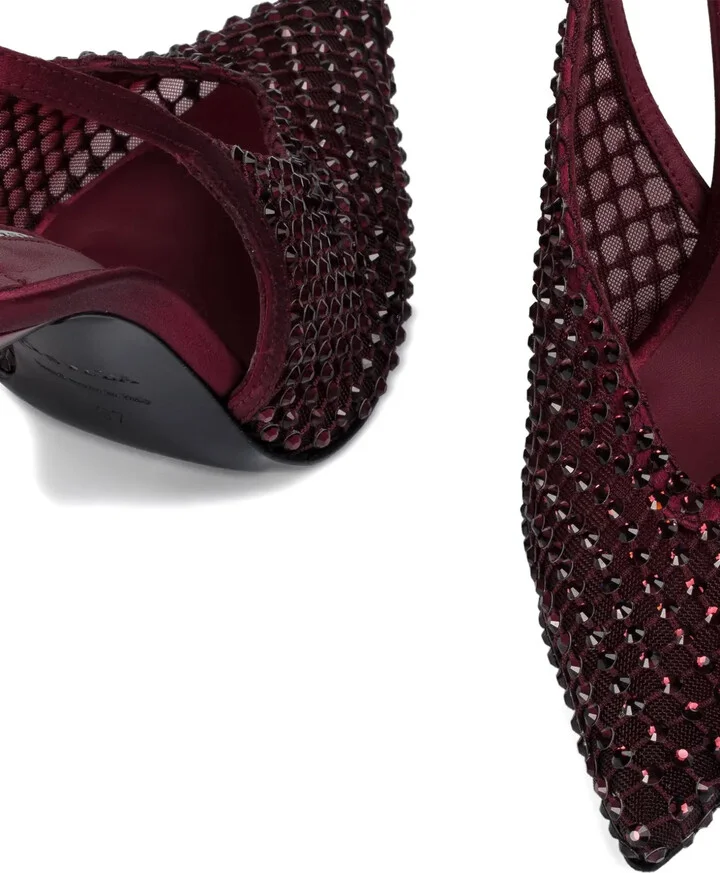 100mm Gilda crystal-embellished slingback pumps - Image 4