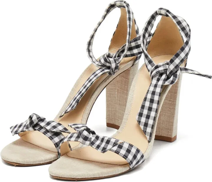 100mm Gingham heeled sandals - Image 2
