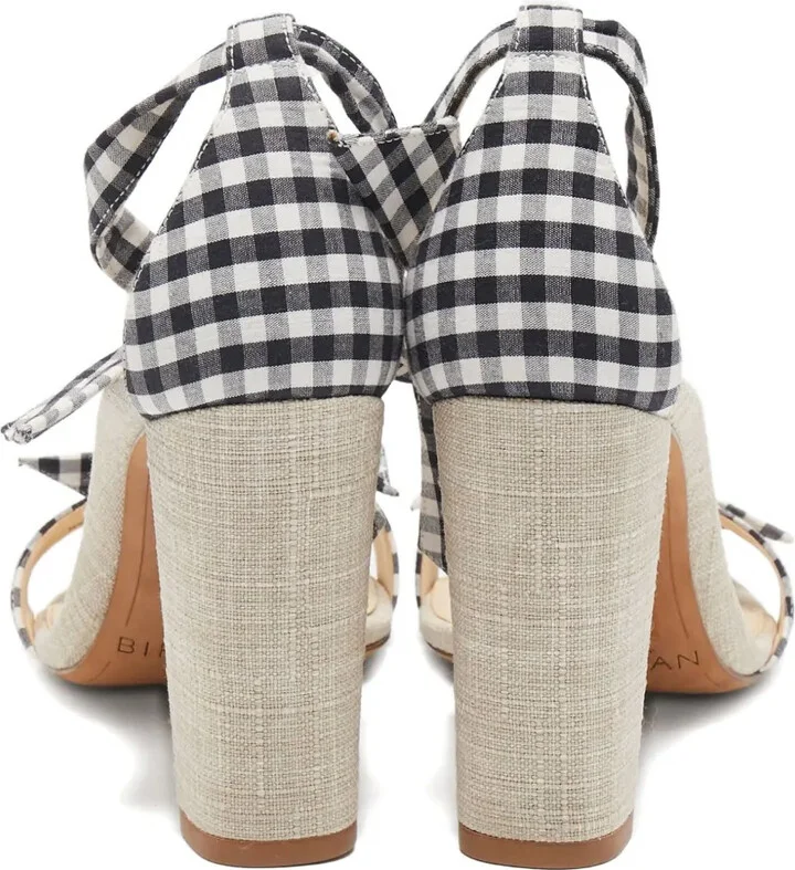 100mm Gingham heeled sandals - Image 4