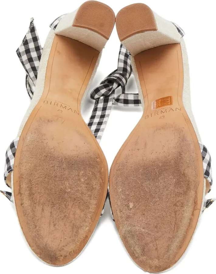 100mm Gingham heeled sandals - Image 5