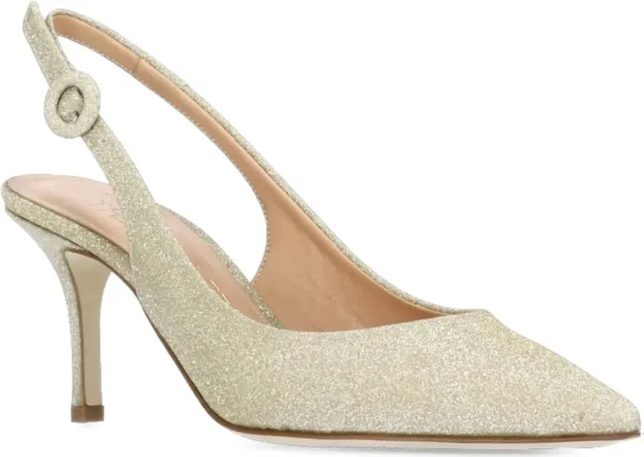 100mm Glitter Slingback Pumps - Image 2