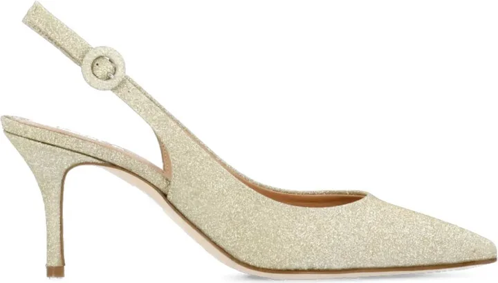 100mm Glitter Slingback Pumps