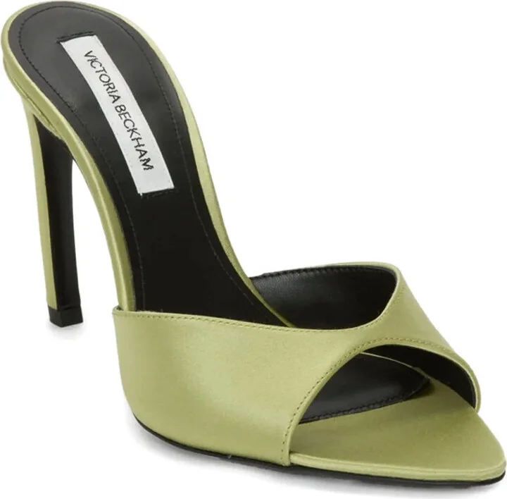 100mm Harlow open-toe satin mules - Image 2