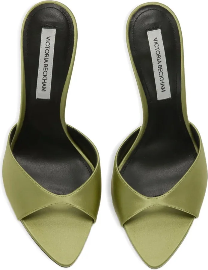 100mm Harlow open-toe satin mules - Image 3