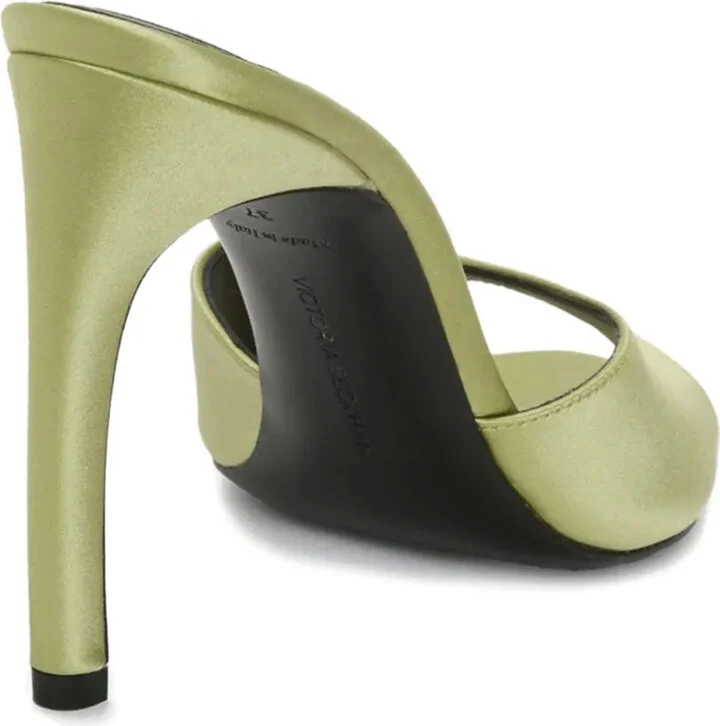 100mm Harlow open-toe satin mules - Image 4