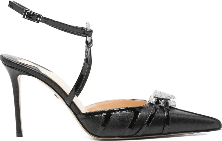 100mm Heart-Embellished Pumps