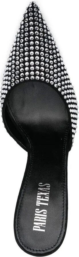 100mm Hollywood embellished leather mules - Image 4