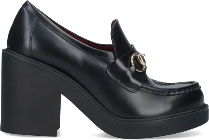 100mm Horsebit platform loafers