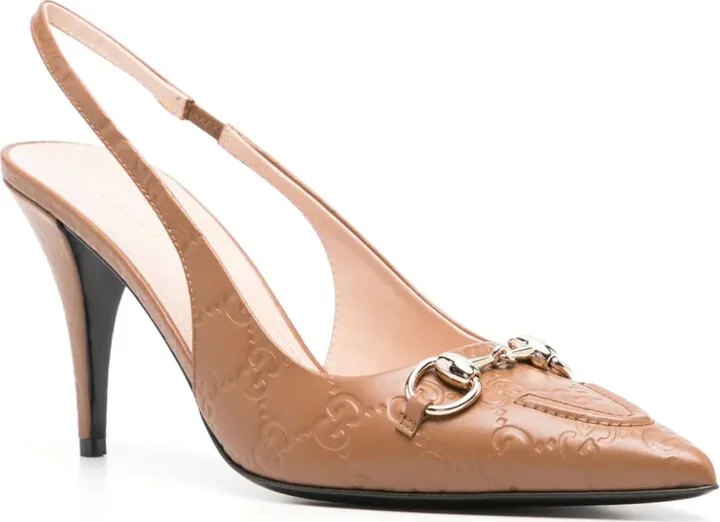 100mm Horsebit slingback pumps - Image 2