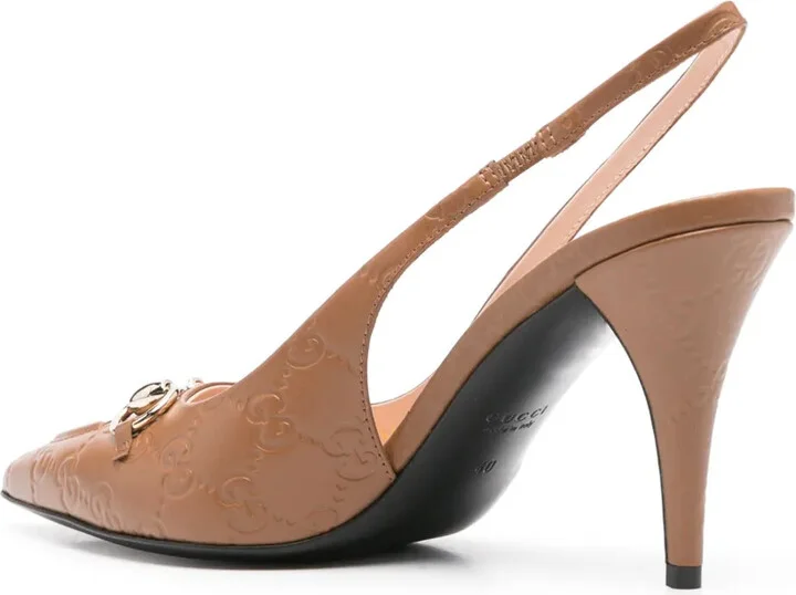 100mm Horsebit slingback pumps - Image 3