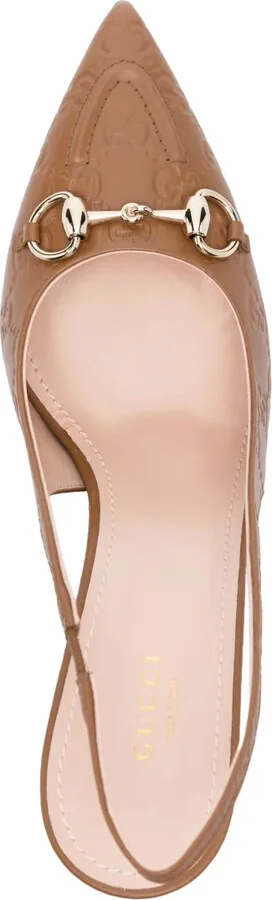 100mm Horsebit slingback pumps - Image 4