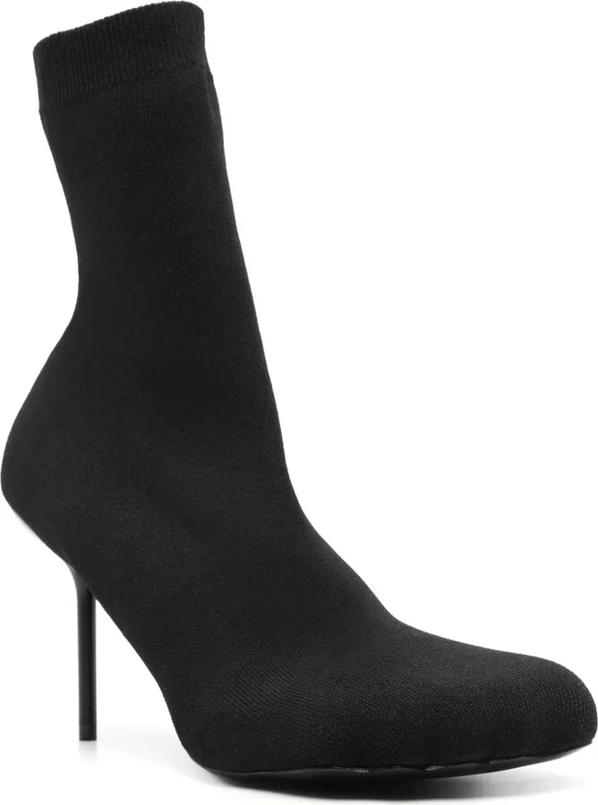 100mm Knitted Ankle Boots - Image 2