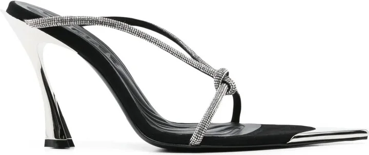 100mm Knotted Fang sandals