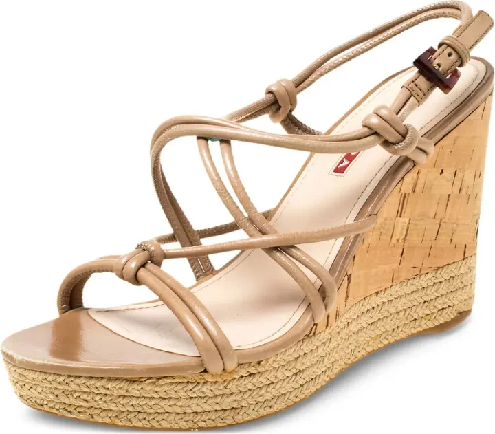 100mm Knotted-Strap Wedge Sandals - Image 2