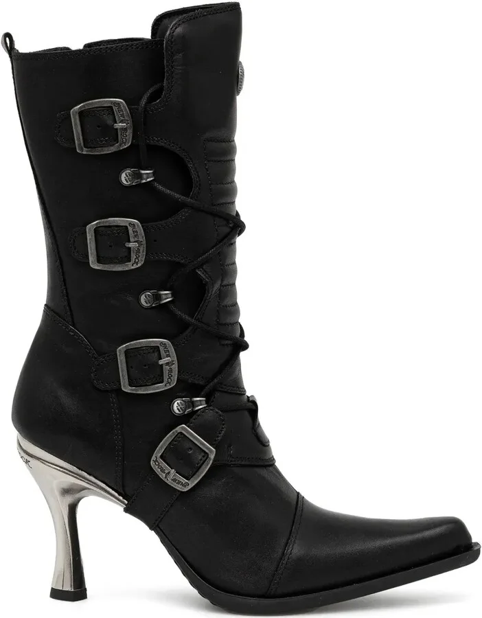 100mm Lace-Up Buckle Boots